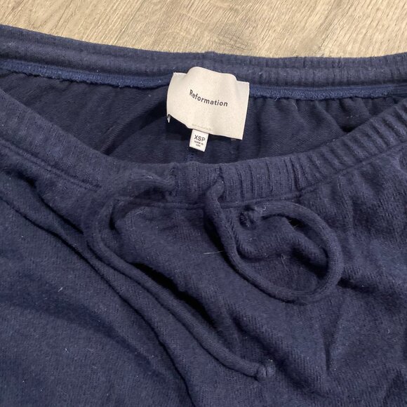 REFORMATION Petites Olina Knit Pant Blue - Size XSP - Picture 4 of 6